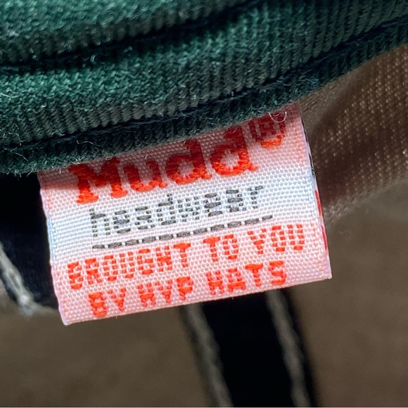 Vintage Mudd Jeans Hat Fresh Style Hand Print Logo StrapBack Tan Baseball Cap - Picture 11 of 13